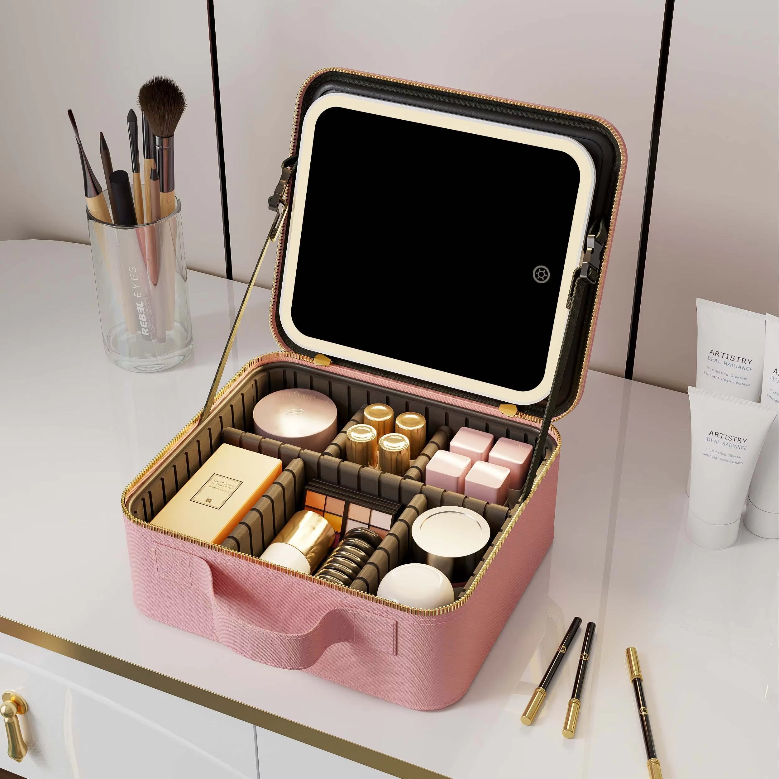 Cosmetiquero Portátil con Luz LED